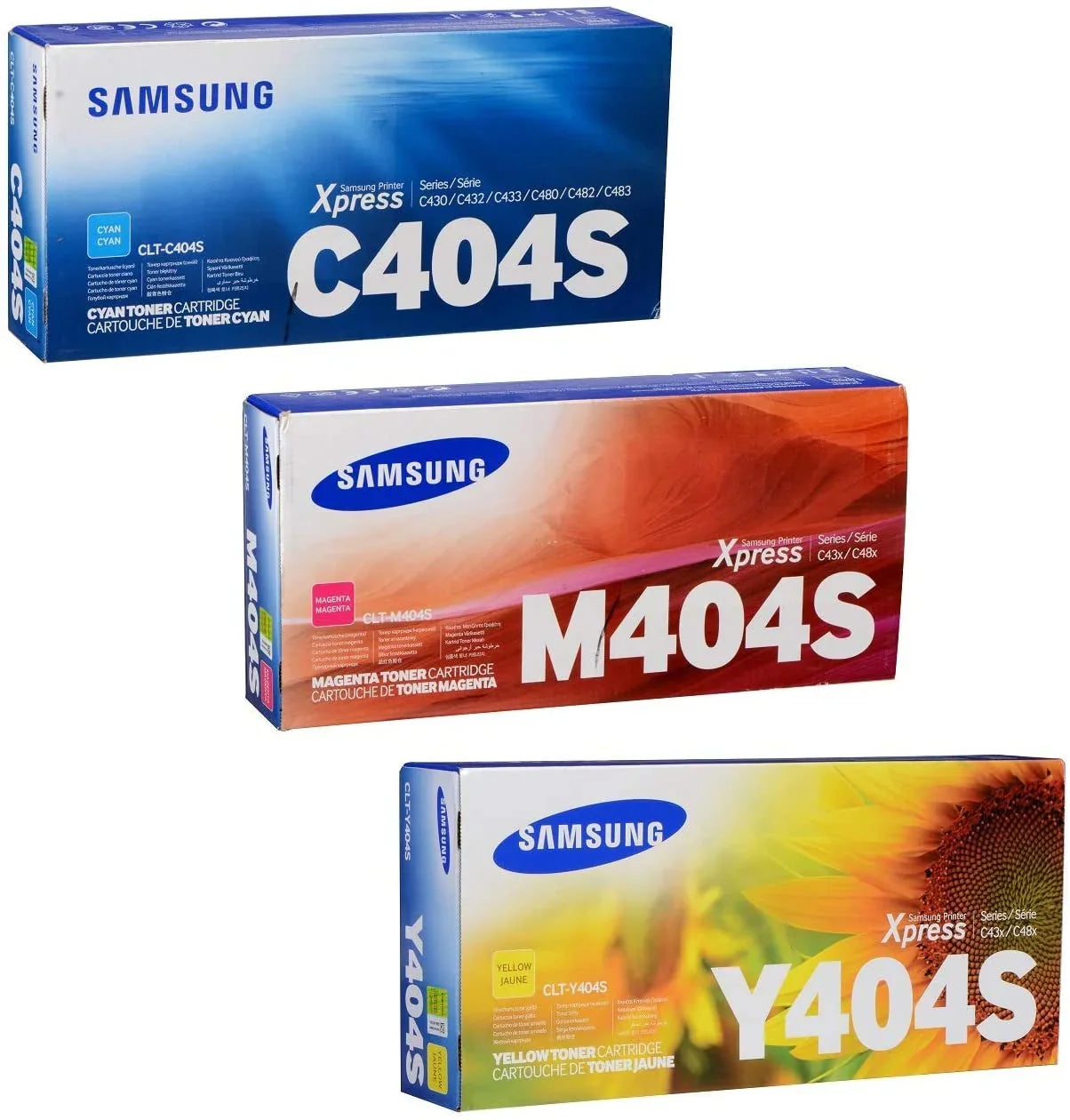 Samsung CLT-C404S, CLT-M404S, CLT-Y404S Color Set Toner (Cyan, Magenta, Yellow) - eBuy UAE